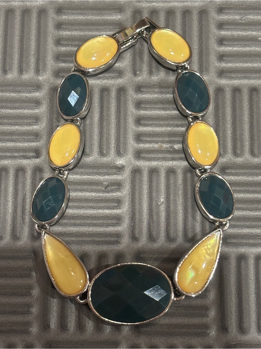 Lia Sophia Yellow & Teal Stone Bracelet - Women Jewelry